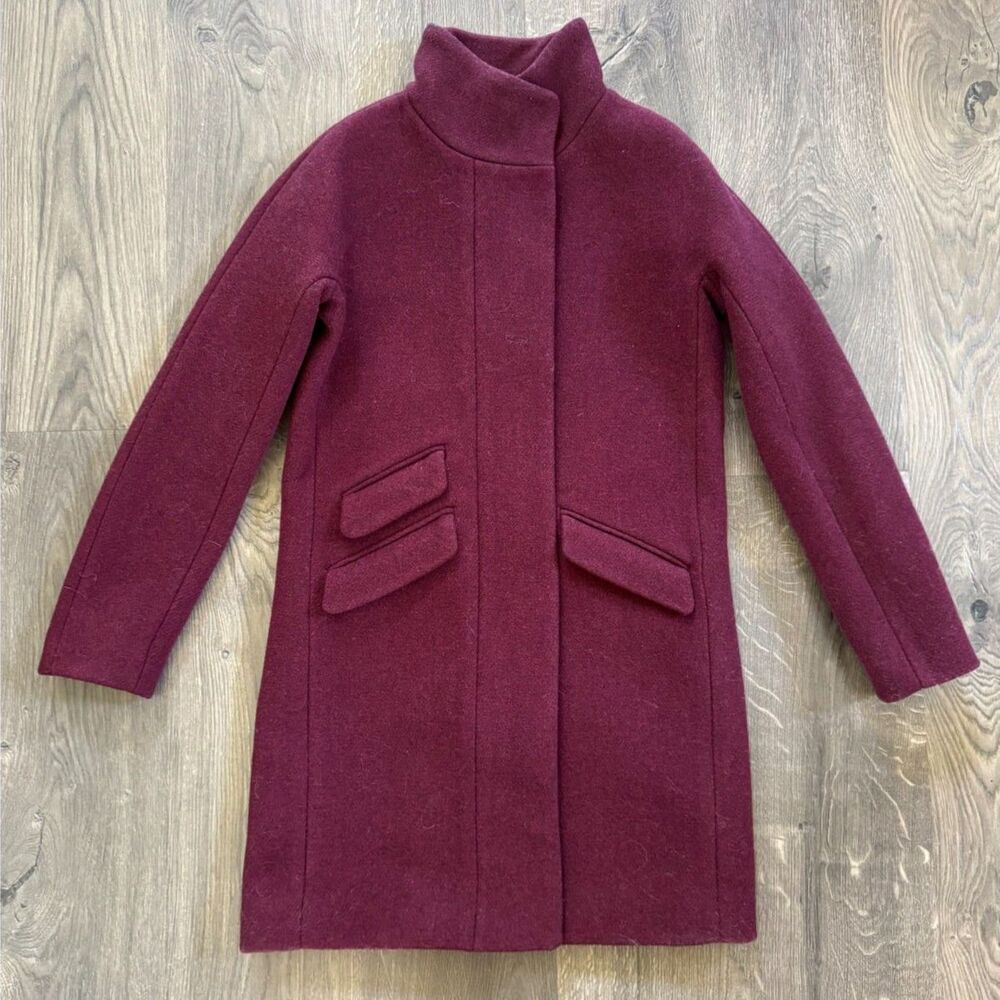 NEW J.Crew Toscana Cocoon Wool‎ Coat Jacket Italian Stadium Cloth Nello Gori 00